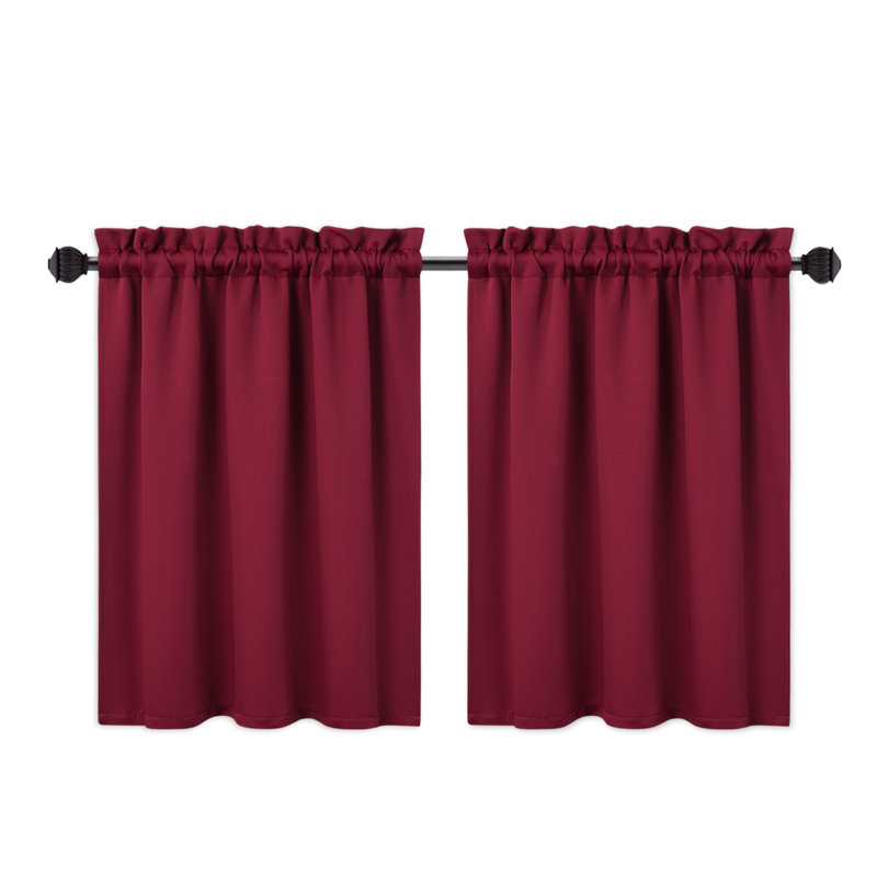 Blackout Curtain Panel Pair, Red, 26"*30"