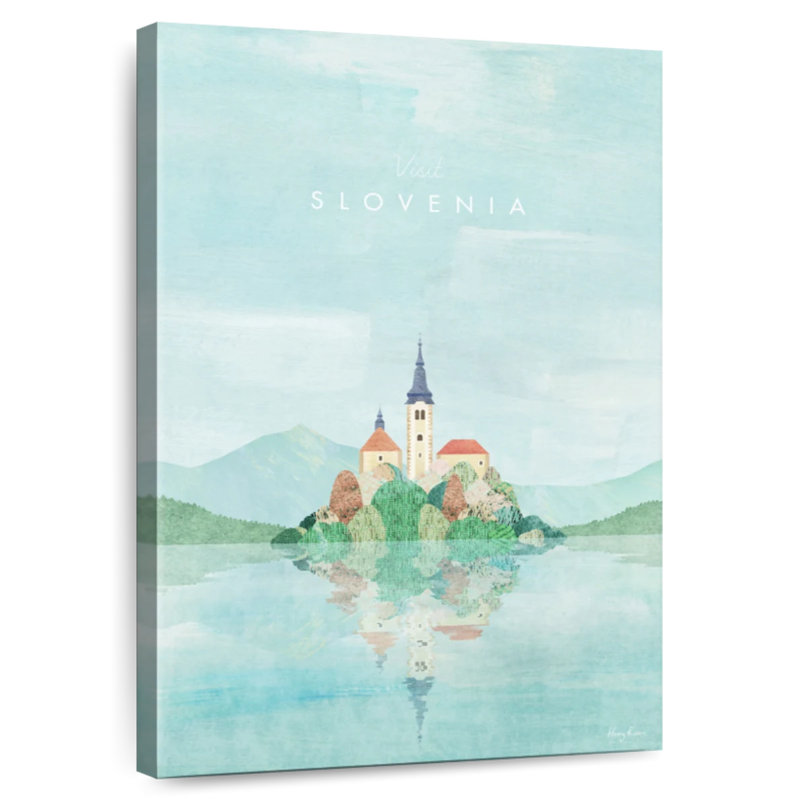 Aime, affiche de voyage rétro slovène, H 30 po x l 20 po