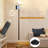 30W 3000Lm Ultra Bright Led Wood Floor Lamp With Remote Control, Stepless Dimming & Color Temperature Adjustable, 69" Modern Torchiere Corner Lamp For Bedroom, Office, Walnut
