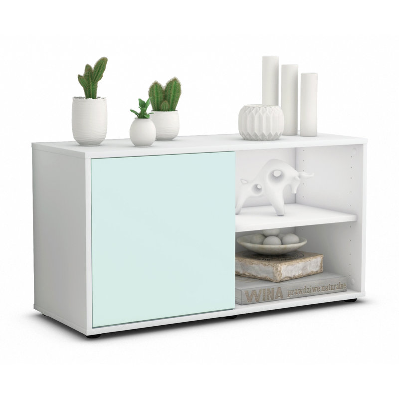 Jaren 91.8cm W Chest of Drawers, White/Light blue