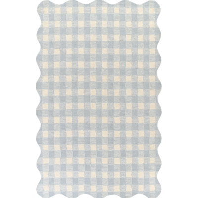 Tapis bleu en laine touffeté à la main Momeni Lily 5 pi x 7 pi 6 po