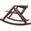 Chaise berçante de patio en bois de pin brun, conception de relaxation lombaire ergonomique, finition à bascule lisse pour une bonne décoration, confort du bas du corps, instructions d'assemblage simples-1982271317