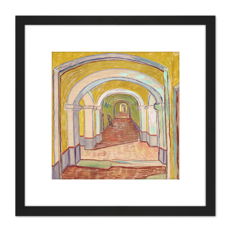 Van Gogh Corridor In The Asylum by Vincent Van Gogh - Single Picture Frame Painting