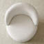 Chaise pivotante en lin avec roulettes cachées-421601430-435872614