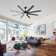 Oversized Windmill - Blade Modern Farmhouse Standard LED Ceiling Fan with Remote Control and Light Kit Included