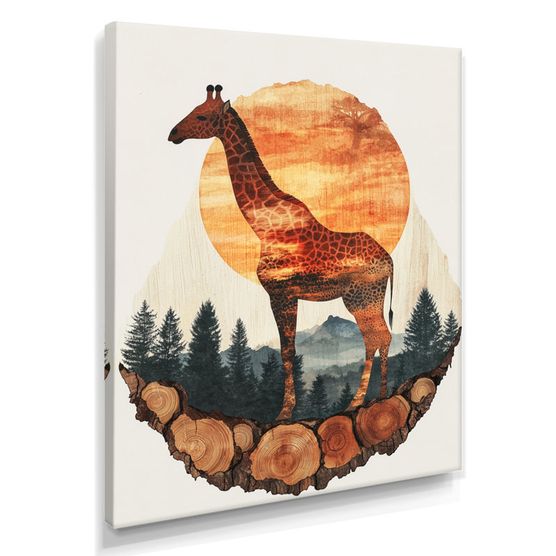 Ginney - Reproduction d'art mural animaux, H 32 po x l 16 po, Toile tendue, Ne s’applique pas
