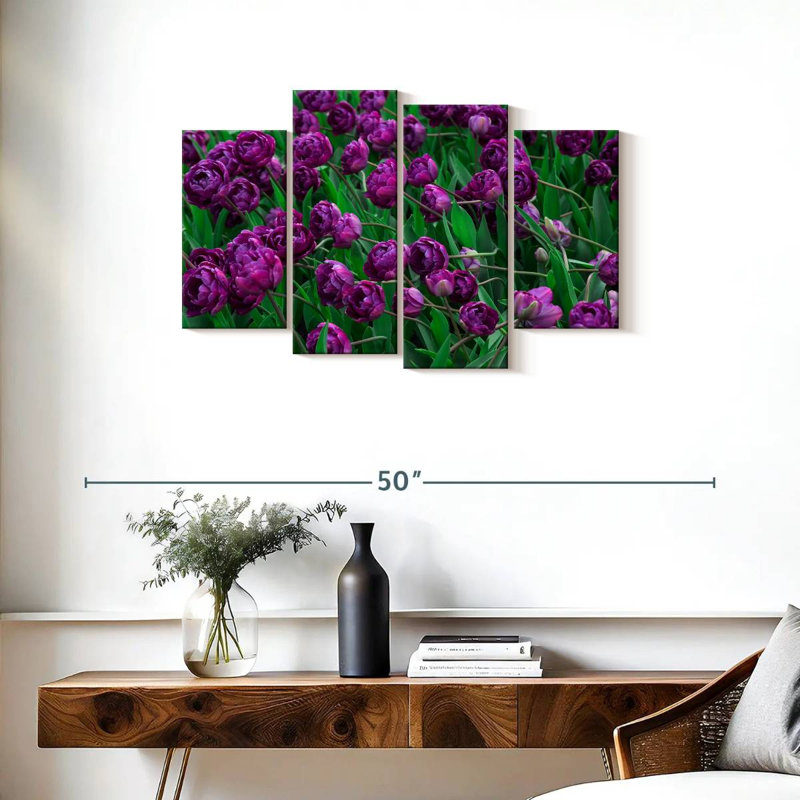 Tulipes violettes Alvord, H 22 po x l 36 po