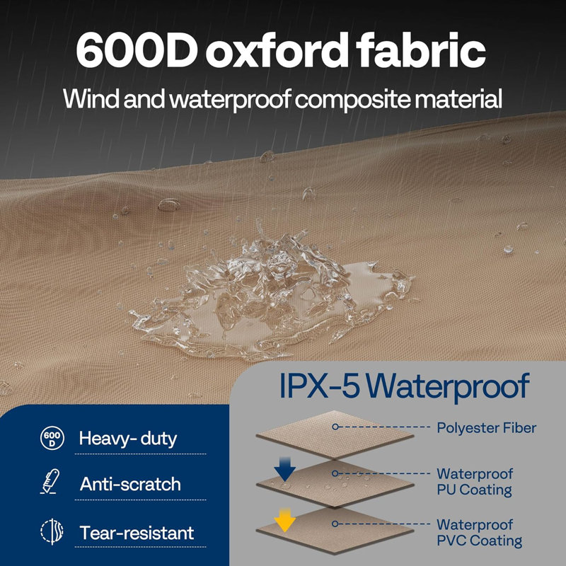 Housse pour support à bûches Oxford, H 42 po x l 22,8 po x P 144 po