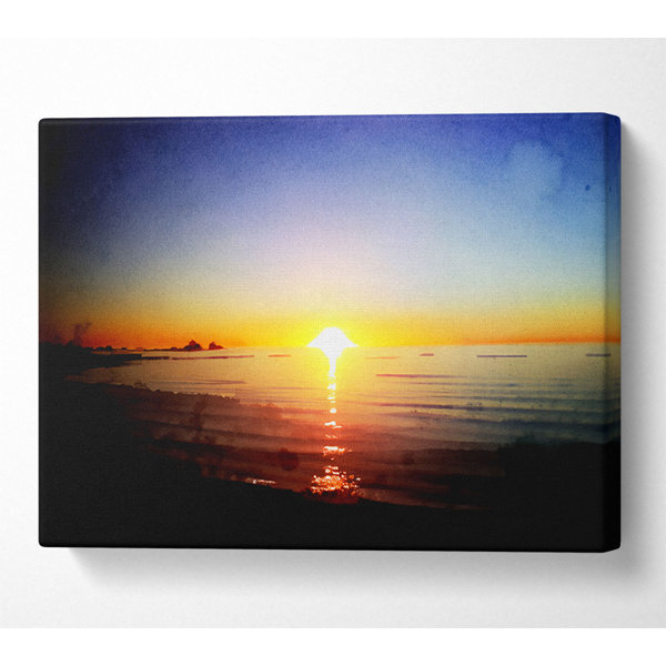 House of Hampton Sun Blaze Around the Ocean - Wrapped Canvas Art Prints ...