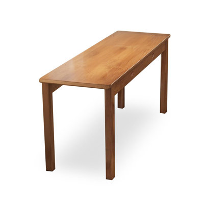 Nut-brown Rectangular Solid Wood with 2 drawers desk