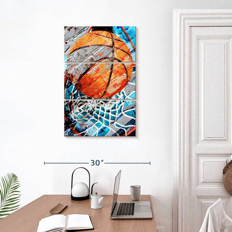 Anneau de basketball Sirci - grunge, H 32 po x l 20 po