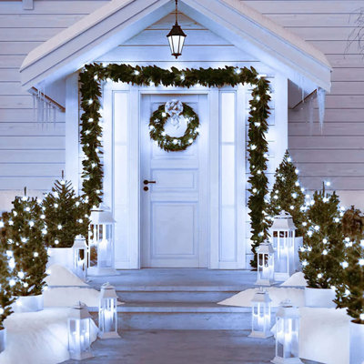 Guirlande de 100 lumières sphériques d'extérieur à DEL 32,8 pi Kenta pour décorations de Noël intérieures et extérieures