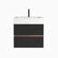 Bathroom Vanity With Engineered Quartz Sink And Soft Black Drawers-235039940