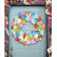 Easter Egg Wreath Wooden Decorative Holiday Door Hanger
