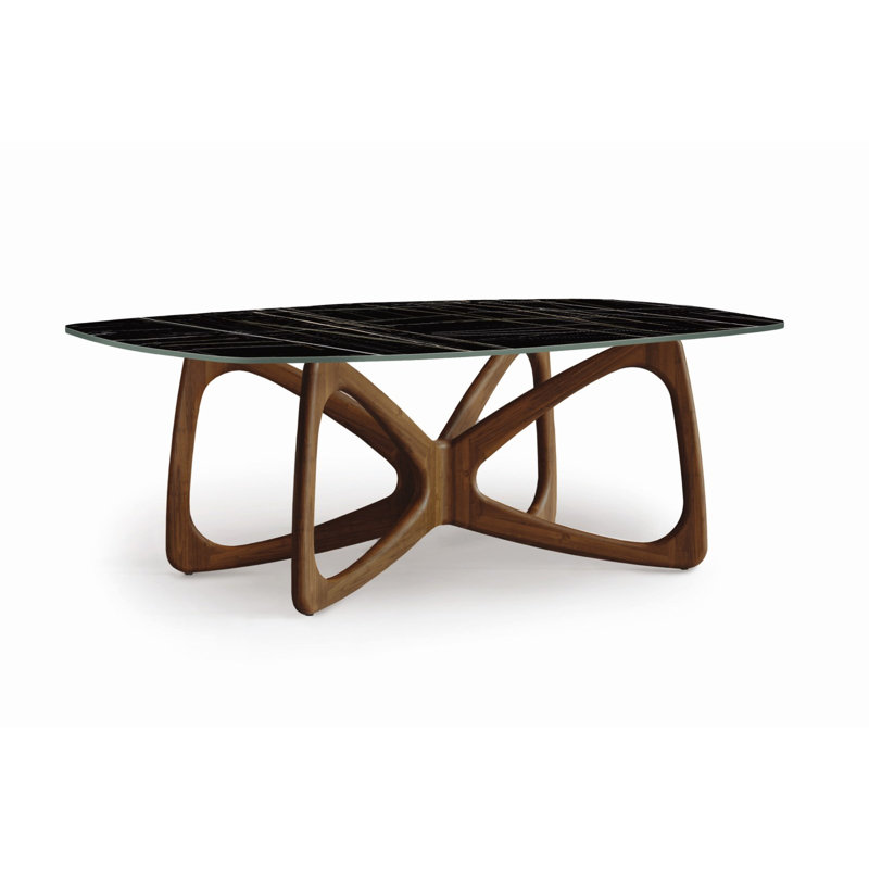 Butterfly Boat Dining Table, Black, 30"H x 72"L x 42"W