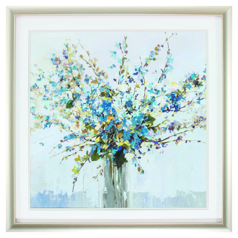 Bouquet - Cadre photo, reproduction d'art sur verre