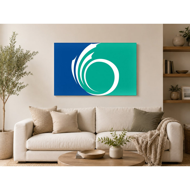 «Ottawa City Flag - Capitale du Canada», art mural sur toile, H 8 po x l 10 po