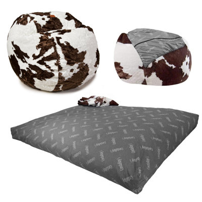 CordaRoy's Faux Fur Convertible Bean Bag Chair