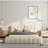 Katence Elegant Linen Queen Platform Bed with Upholstered Headboard and Solid Frame Stability-908013333