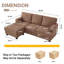 Canapé modulaire confortable avec coussin épais-837974188
