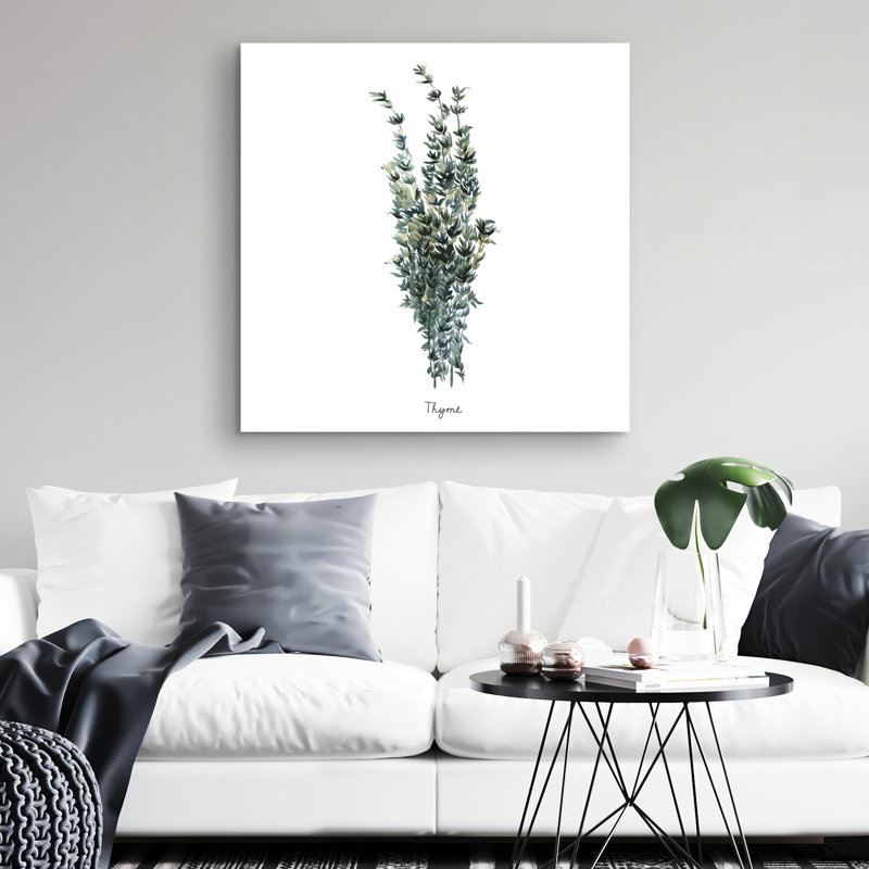 Thyme leaves bundle - en - 32"x32" art on canvas