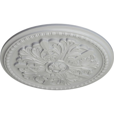 Médaillon de plafond Endurathane Swindon, 16 7/8 po x P 1 1/2 po (pour auvents jusqu'à 2 7/8 po), finition givrée peinte à la main