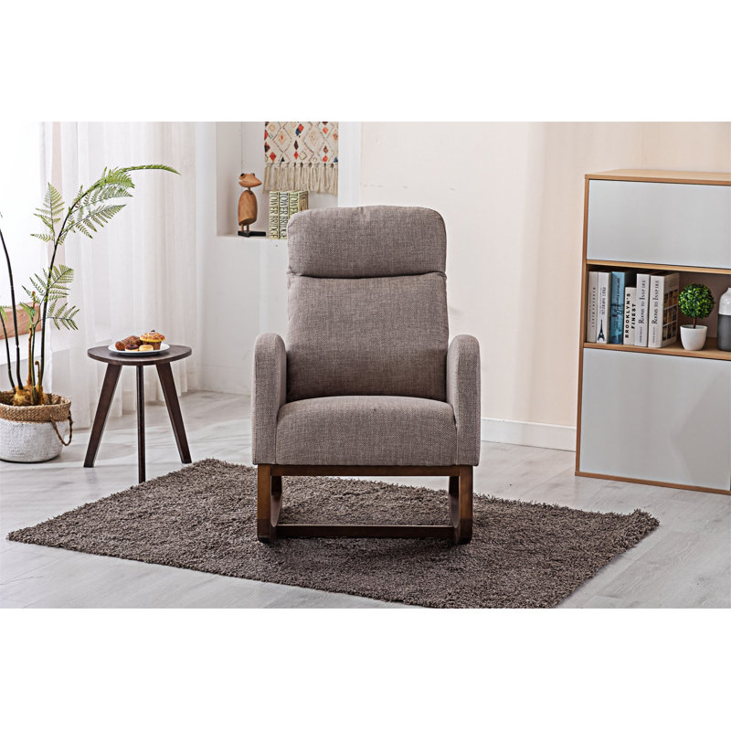 Chaise d'appoint Rocking Chair, Lin gris