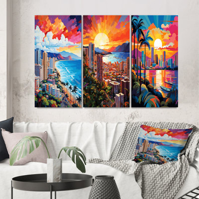 «City Maui Popart II», 3 pièces
