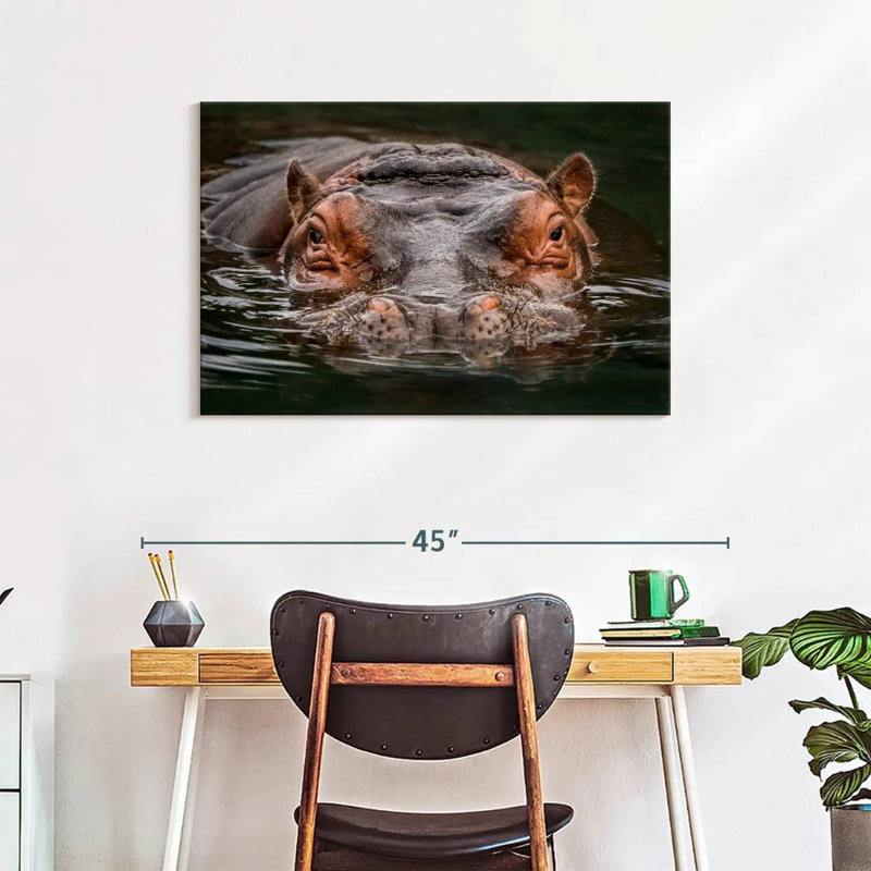 Brampt Submerged Hippo, 24" H x 36" W