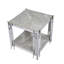 Belini End Table Stone & Stainless Steel