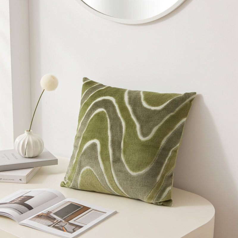 Coussin jeté et euro Lush Wave, H 20 po x l 20 po