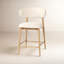 Tabouret de comptoir rembourré de 26 po avec structure en bois massif Murphey-1138915030
