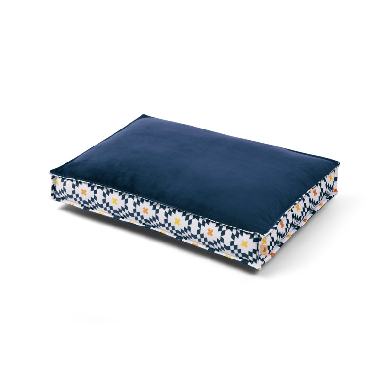 Coussin Boxy Bed, L 28 po x P 20 po x H 4 po, Bleu de cobalt