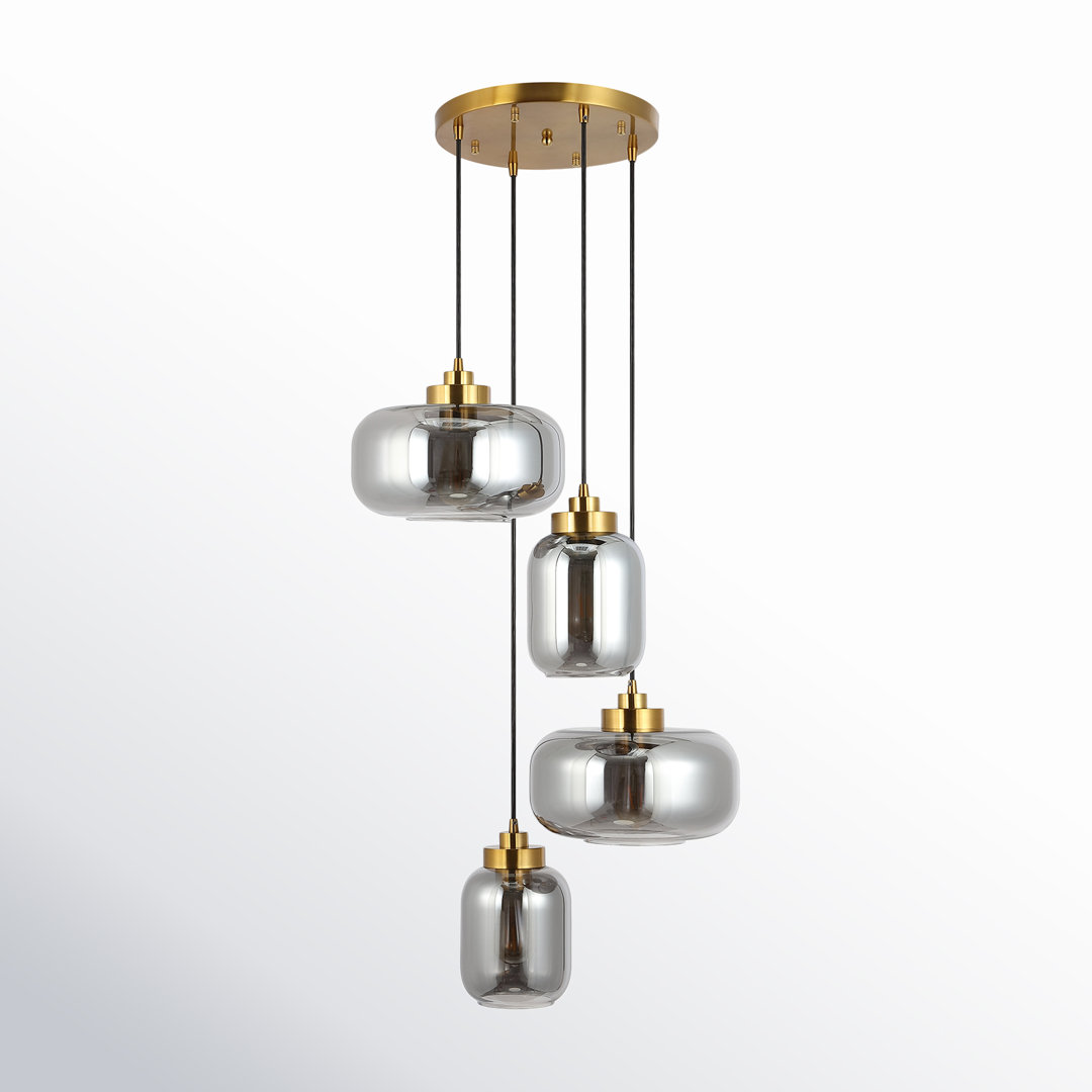Karl 4 - Light Brass/Black Cluster Pendant AllModern