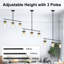 Luminaire suspendu pour îlot de cuisine à 3 lumières de 31 po de large Levona (noir / or)-123297375