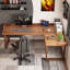 Bureau d'écriture en L en bois massif brun noisette-118354602-118354603-118354607