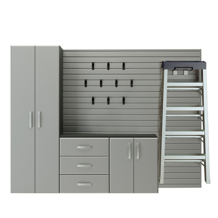 Flow Wall Complete Workstation - Silver