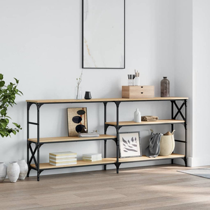 Console Table, 76.5cm H x 180cm W x 29cm D, Sonoma Oak