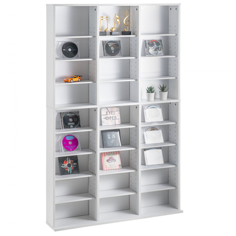 12.7cm H Media Shelves, White