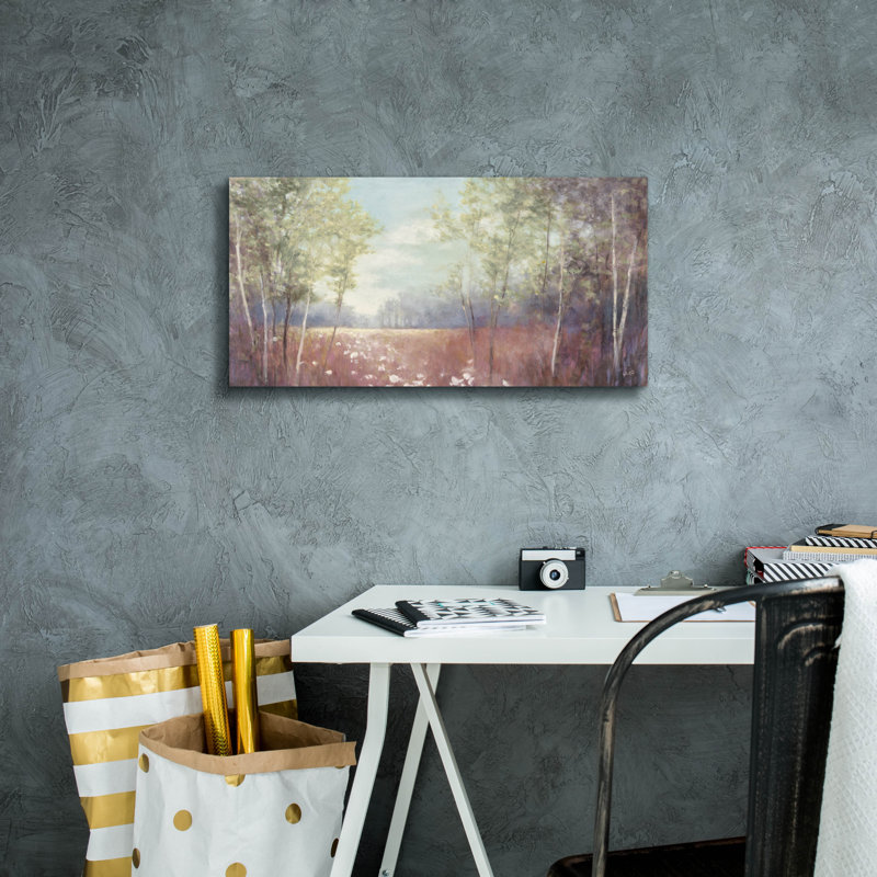 Art mural sur toile Winston Porter «August Meadow» par Julia Purinton, H 12 po x l 24 po x P 0,75 po