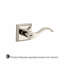 Curve Single Dummy Door Lever with Traditional Square Rose-22034258-22034263