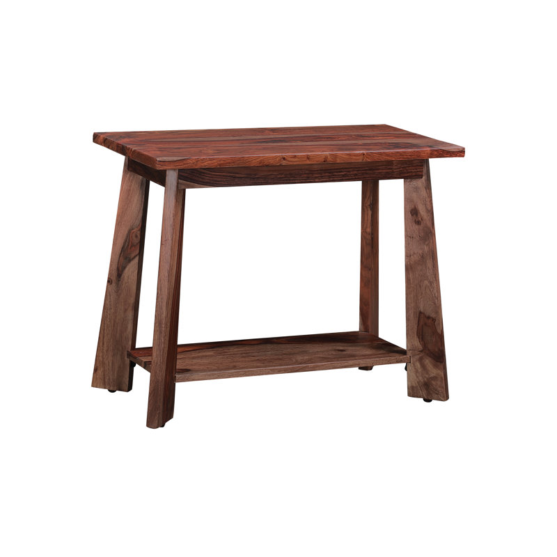 Mendiola Solid Wood End Table, Brown