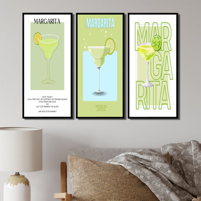 Lime Margarita, cocktail mexicain I - collection d'art mural de grands cocktails