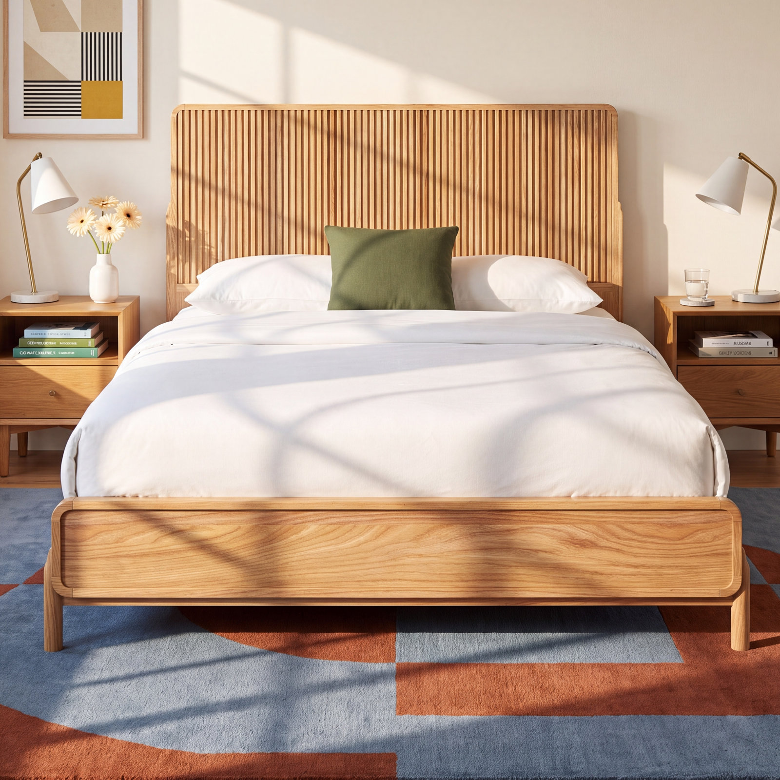 Luthien Solid Wood Platform Bed, Queen