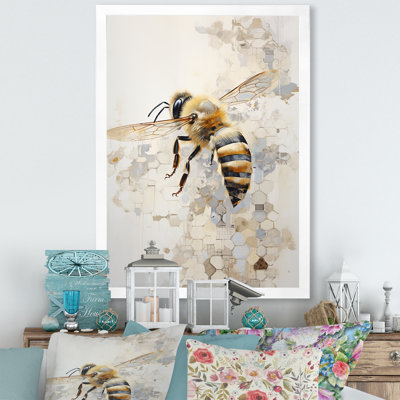 Minimalisme «Buzzing Bee II» sur toile