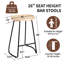 Ensemble de siège de selle en bois massif avec repose-pieds Alazia-412286917-412286915-412286971