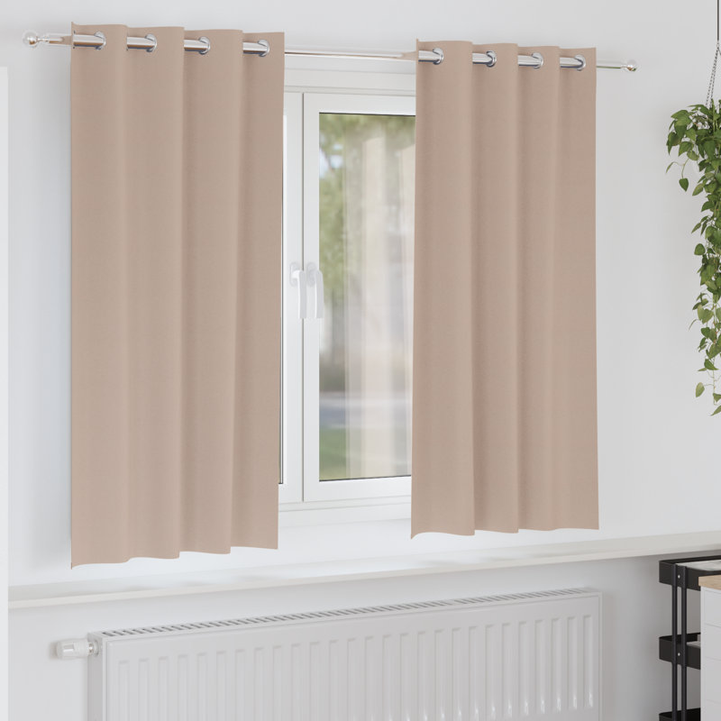 Tacorian Curtain Pair, 140cm Width x 175cm Drop, Taupe