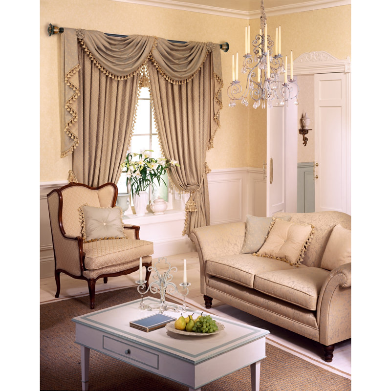 Tringle à rideaux simple décorative Macédoine, 66 po à 120 po