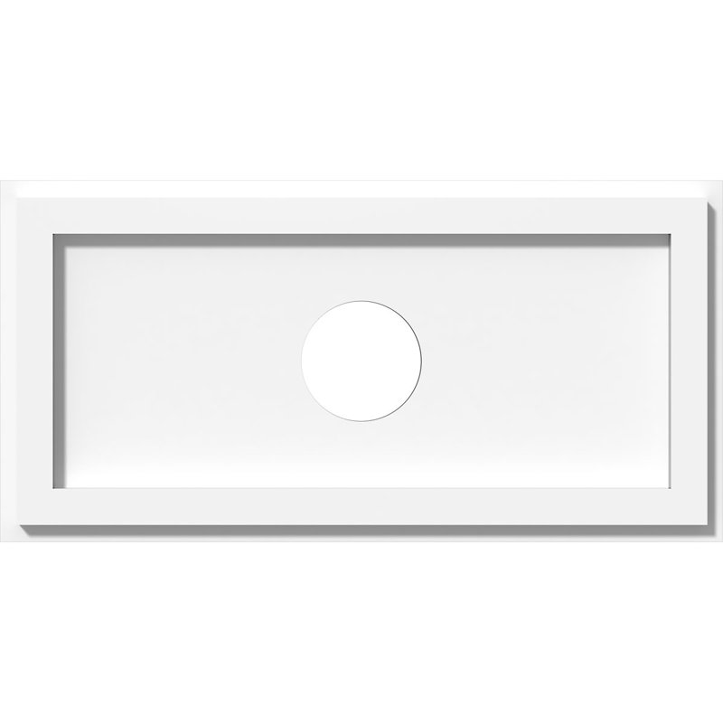 Médaillon de plafond 36 po x l 18 po x H 5 po x P 12 1/2 po x P 1 po, H 1 po x l 18 po x L 9 po