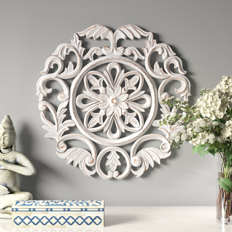 Aadi Medallion Wall Décor, White